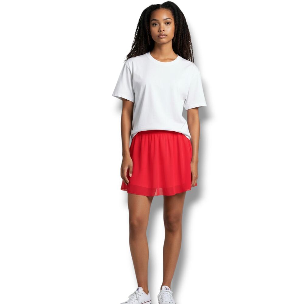 American Eagle Outfitters Juniors Highlighter Pink Lined Skirt Small Pullover